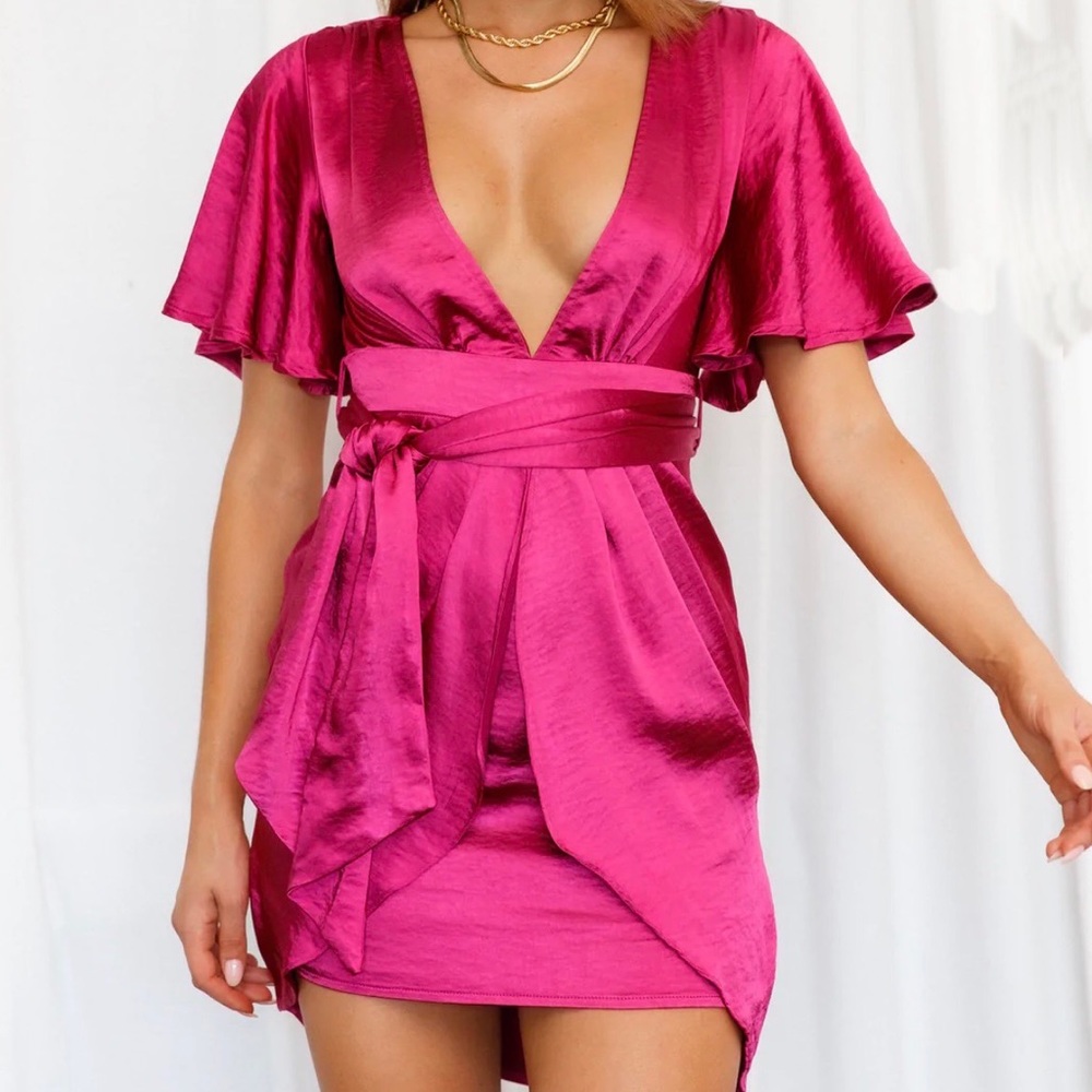 Hello Molly Another World Fuchsia Dress